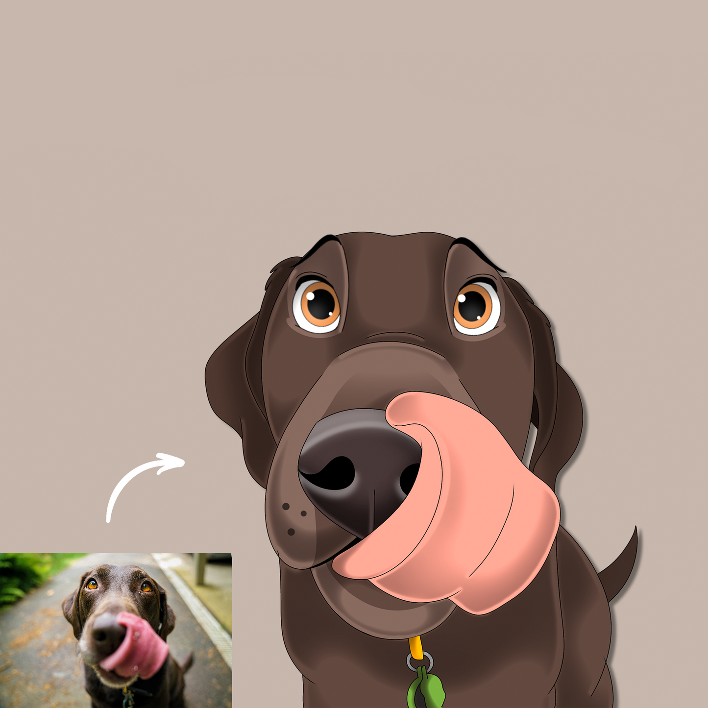 Custom Cartoon Pet Portrait