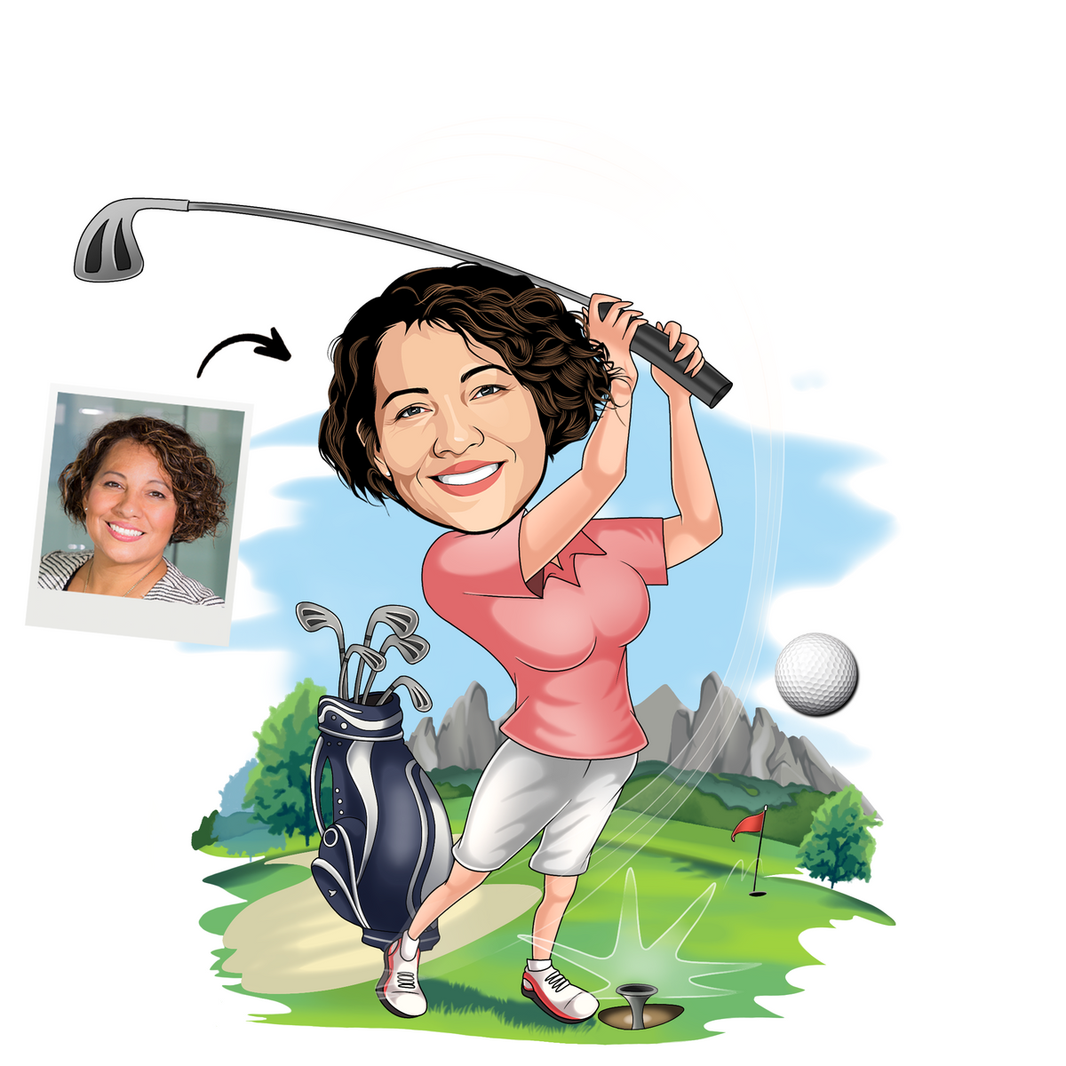 Custom Golf Portrait